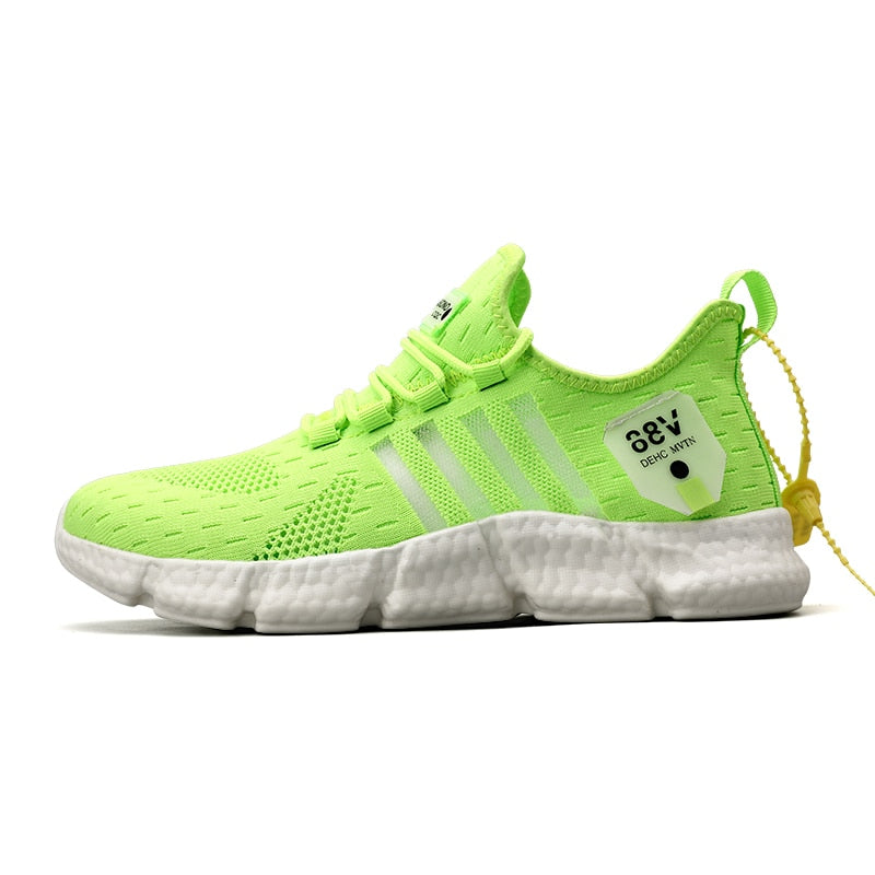 Męskie Oddychające Sneakersy z Siatki – Lekkie Buty Sznurowane do Chodzenia i Codziennego Użytku