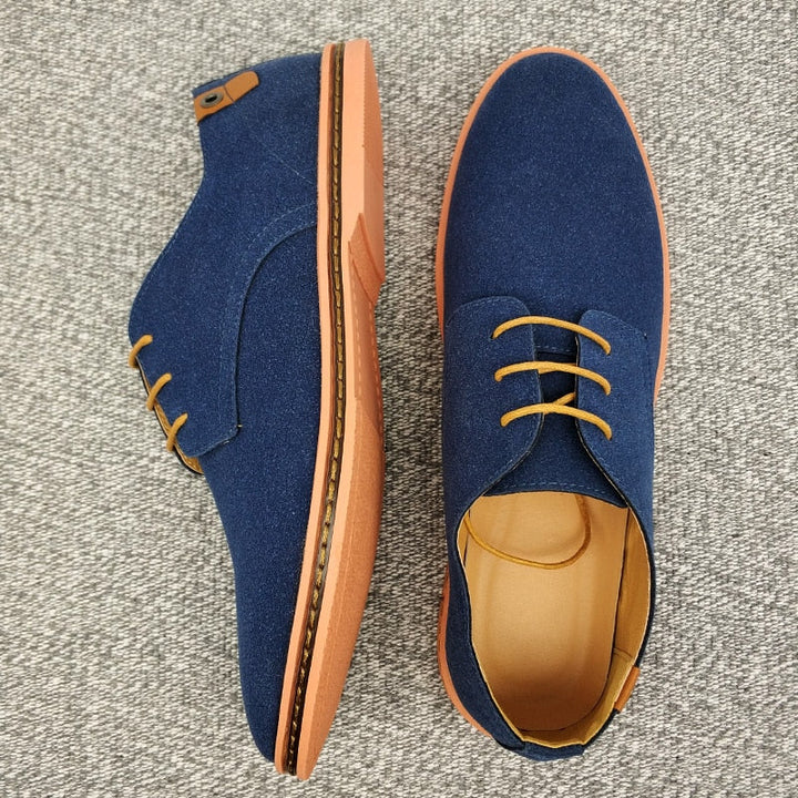 Męskie buty Derby w zamszowym stylu – eleganckie sznurowane obuwie do biura i na weekend