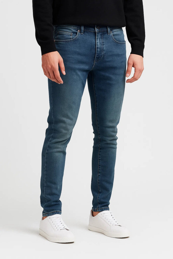 Męskie jeansy slim fit z tapered leg