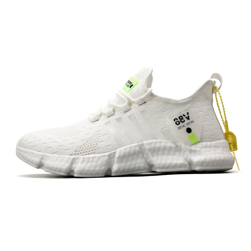 Męskie Oddychające Sneakersy z Siatki – Lekkie Buty Sznurowane do Chodzenia i Codziennego Użytku