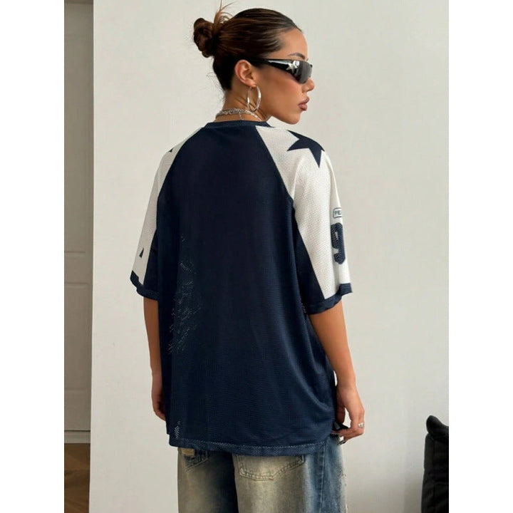 Damska koszulka z jerseyu w oversize&