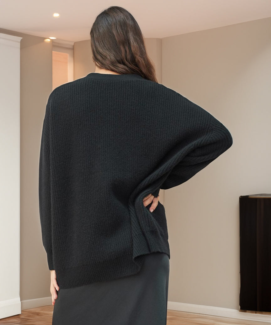 Damski Oversized Sweter Kardigan – Miękka Warstwa Z Guzikami na Przodzie na Biuro i Relaksujące Dni