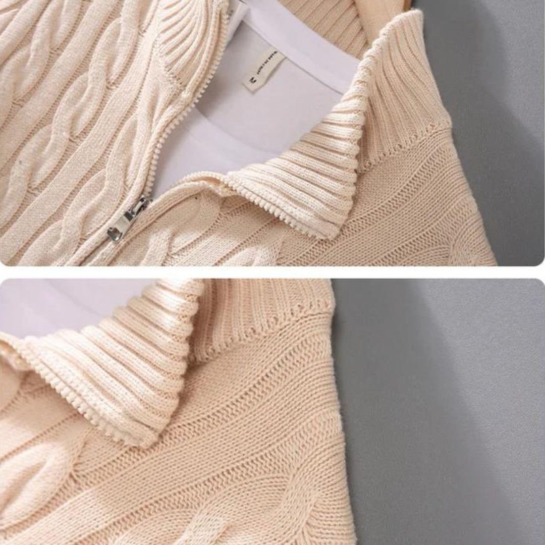 Męski sweter dzianinowy – miękki, ciepły sweter z okrągłym dekoltem, wygodny, casualowy, elegancki