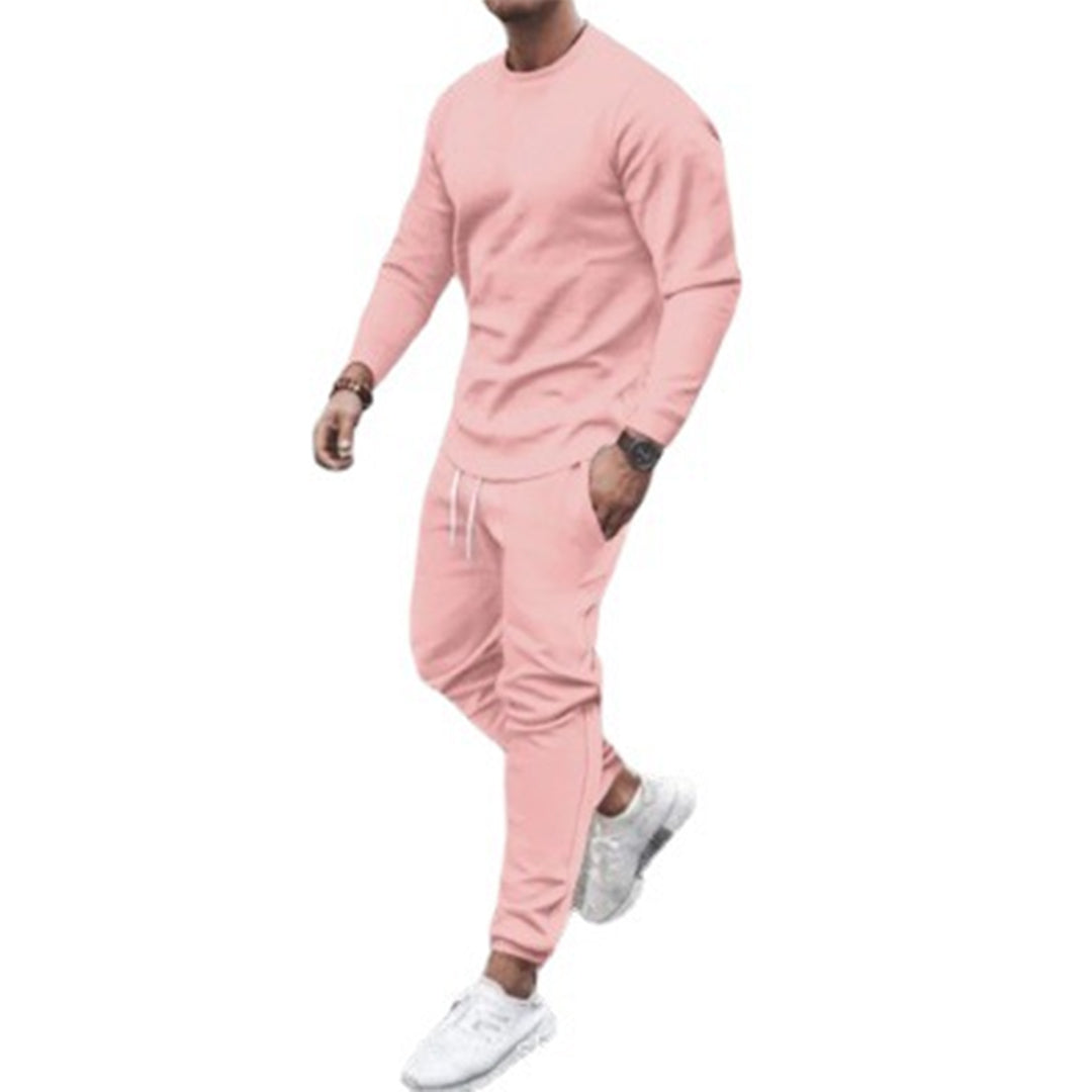 Męski jesienny dres slim fit, wygodny zestaw sportowy, casualowy strój do joggingu