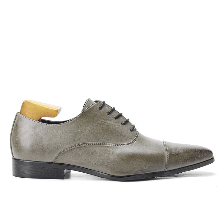 Męskie skórzane buty Oxford – Lace-Up z noskiem dla biura i formalnych okazji