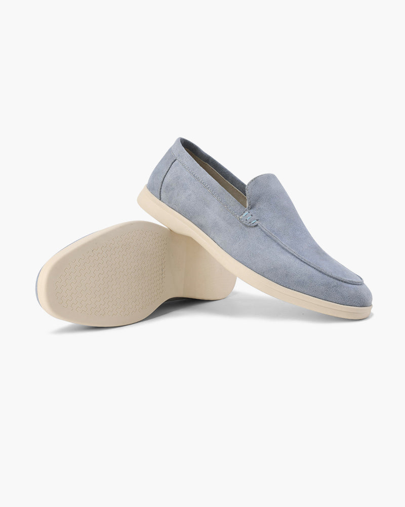 Męskie zamszowe mokasyny slip-on, codzienne buty komfortowe