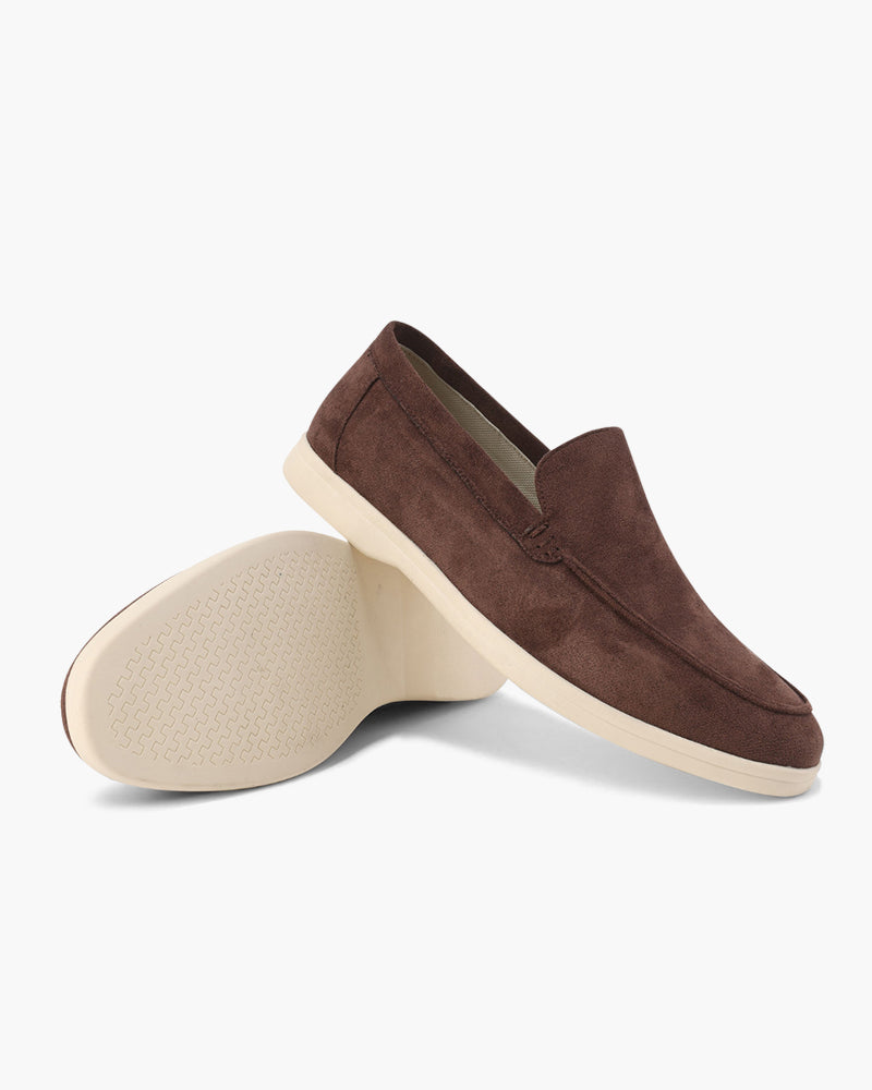 Męskie zamszowe mokasyny slip-on, codzienne buty komfortowe