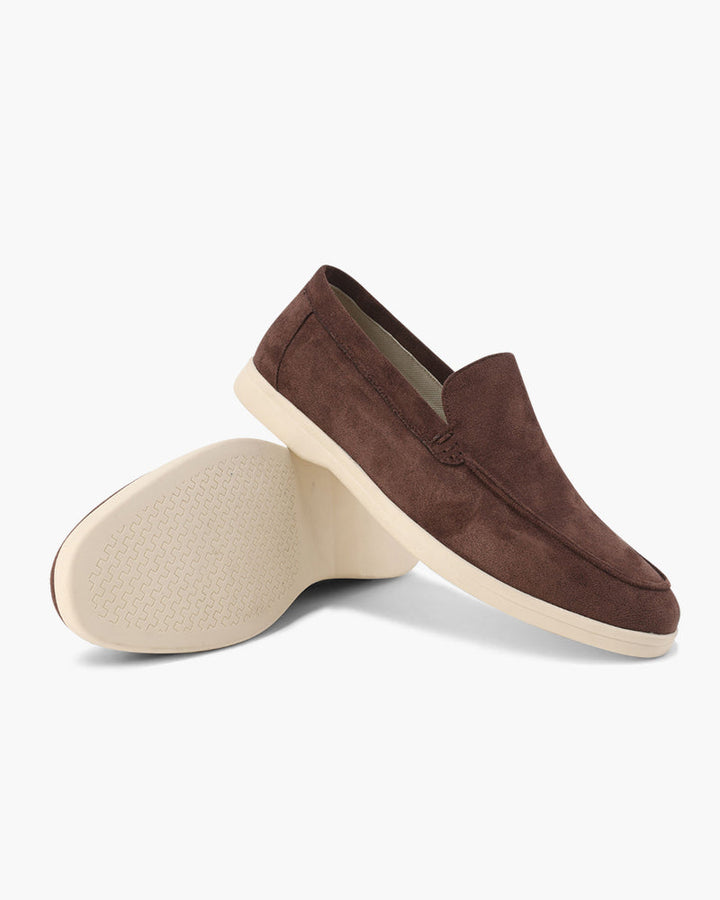 Męskie zamszowe mokasyny slip-on, codzienne buty komfortowe