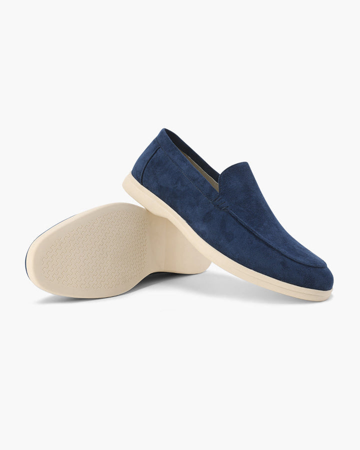 Męskie zamszowe mokasyny slip-on, codzienne buty komfortowe