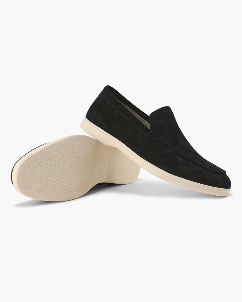Męskie zamszowe mokasyny slip-on, codzienne buty komfortowe