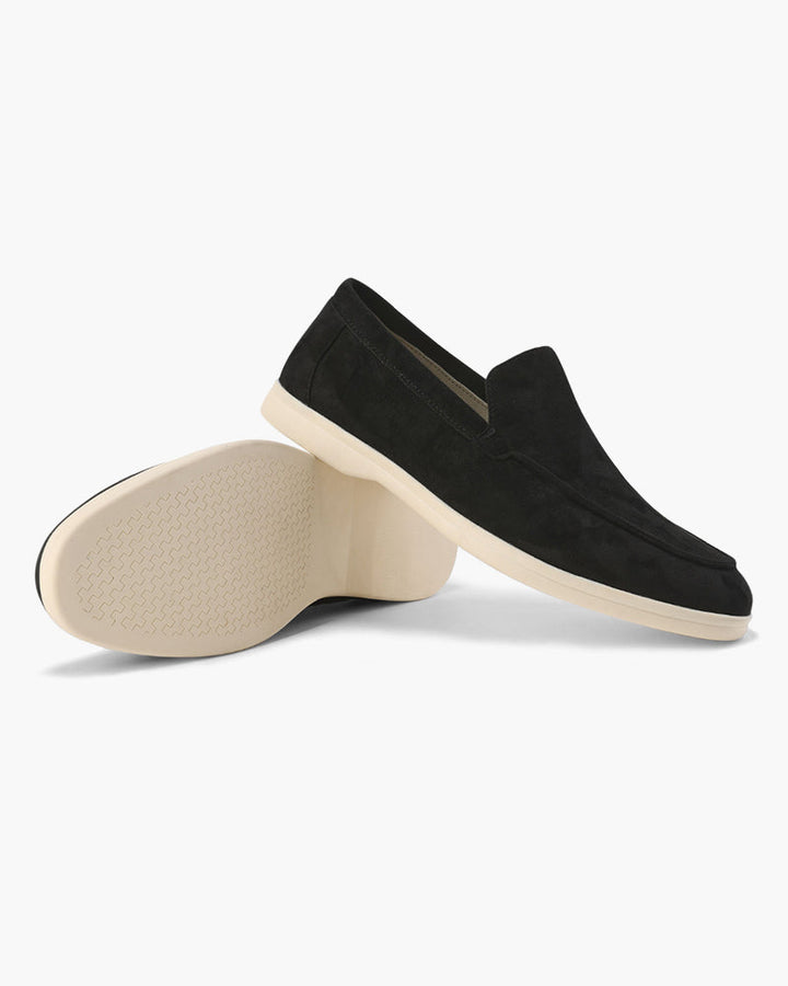Męskie zamszowe mokasyny slip-on, codzienne buty komfortowe