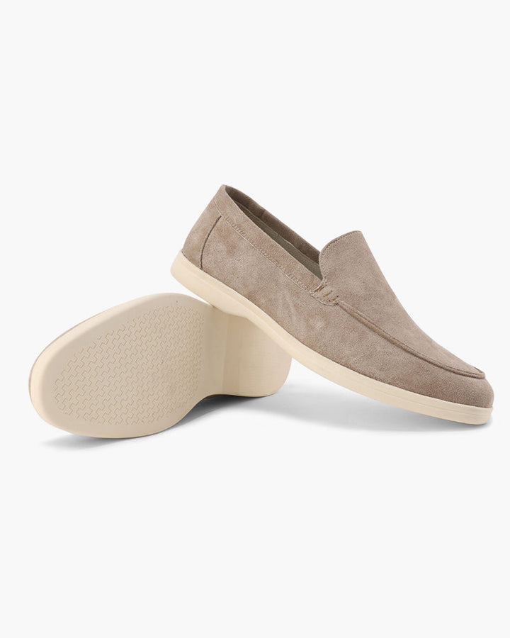 Męskie zamszowe mokasyny slip-on, codzienne buty komfortowe