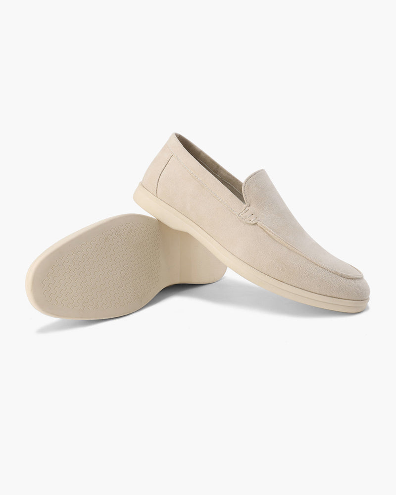 Męskie zamszowe mokasyny slip-on, codzienne buty komfortowe