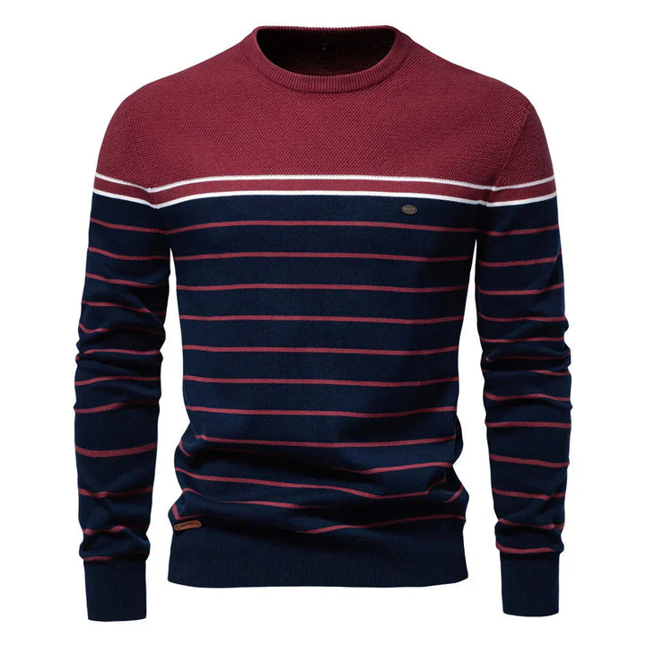 Męski sweter z nadrukiem – Ribbed Everyday Knit do smart casualowych stylizacji