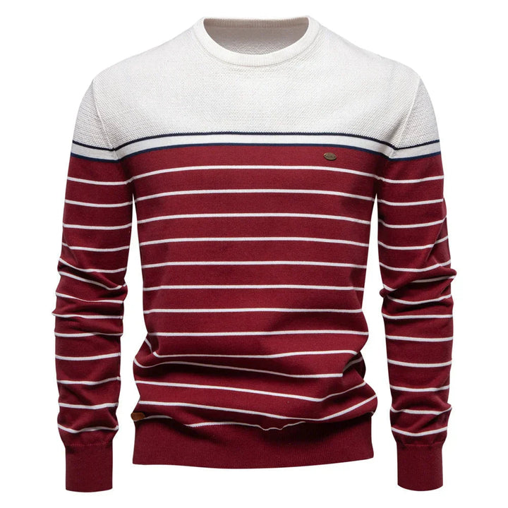 Męski sweter z nadrukiem – Ribbed Everyday Knit do smart casualowych stylizacji