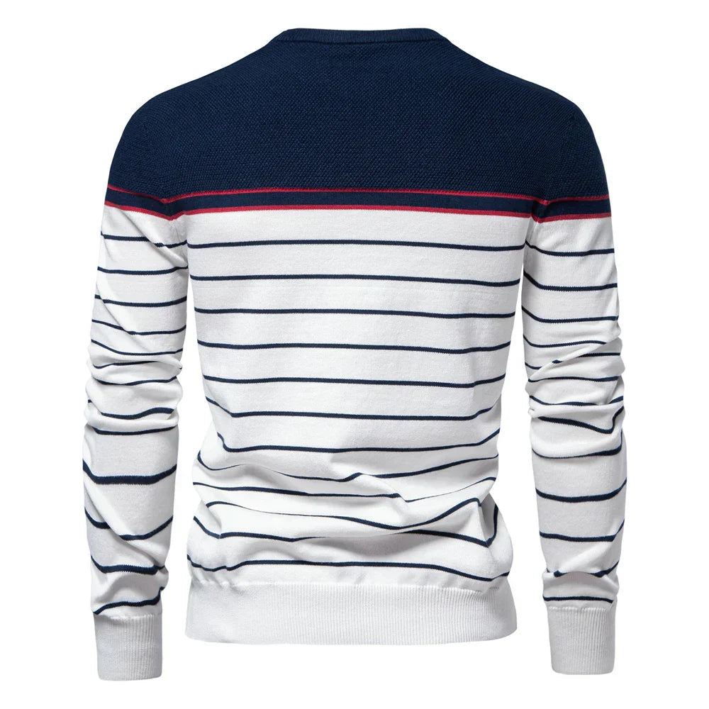Męski sweter z nadrukiem – Ribbed Everyday Knit do smart casualowych stylizacji