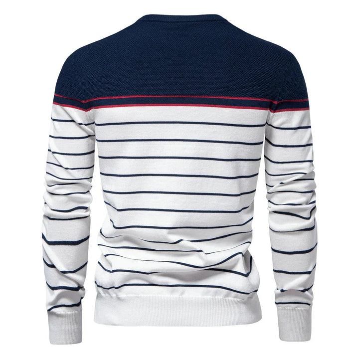 Męski sweter z nadrukiem – Ribbed Everyday Knit do smart casualowych stylizacji