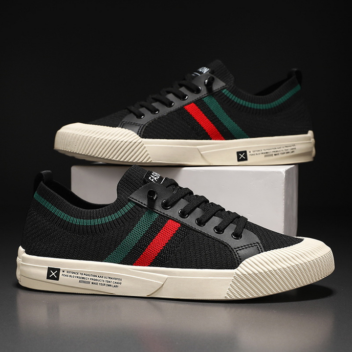 Męskie Strukturalne Sneakersy Dziane Lekkie Casual Codzienne Trampki