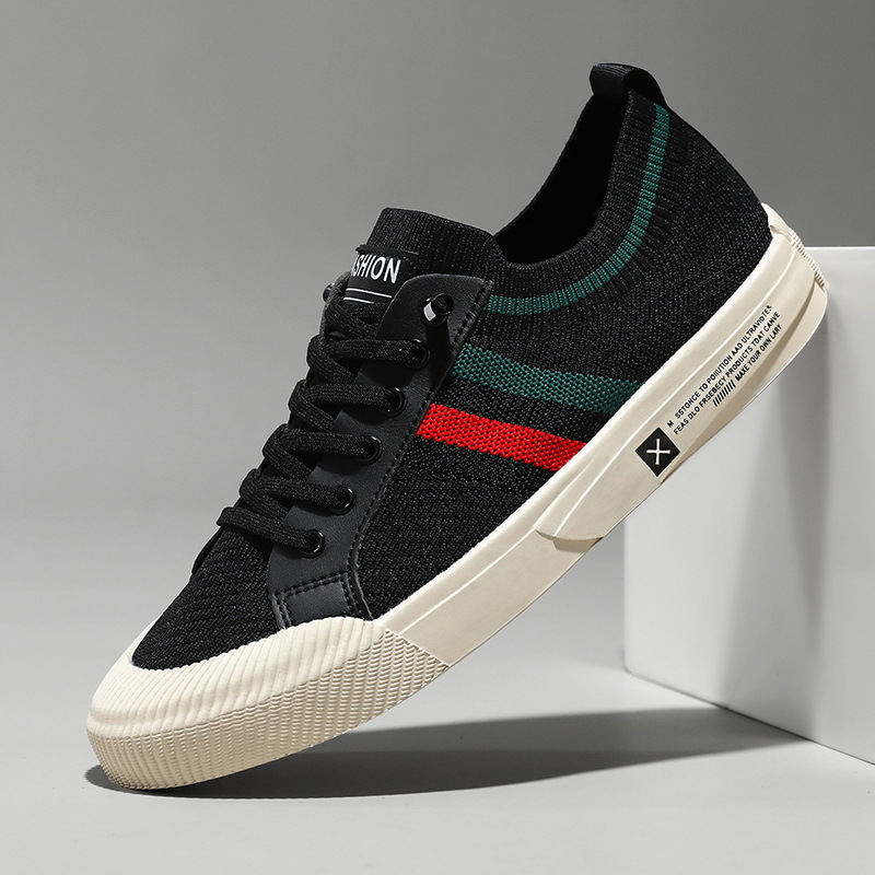 Męskie Strukturalne Sneakersy Dziane Lekkie Casual Codzienne Trampki