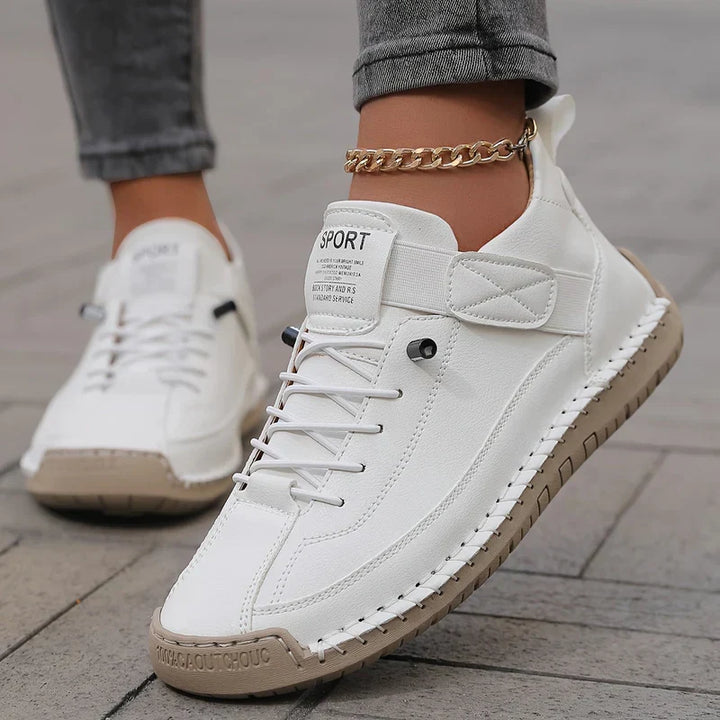 Damskie sportowe sneakersy panelowe, elastyczne buty do codziennego chodzenia
