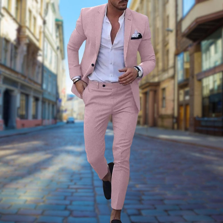 Męski garnitur slim fit – stylowy, wygodny, dopasowany strój formalny na codzienne okazje