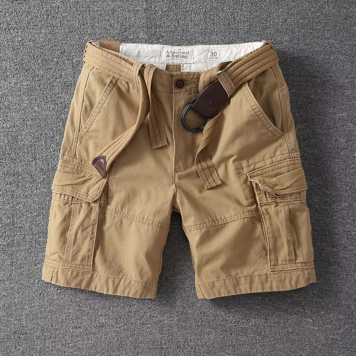 Męskie Spodnie Cargo z Prania w Luźnym Kroju Streetwear