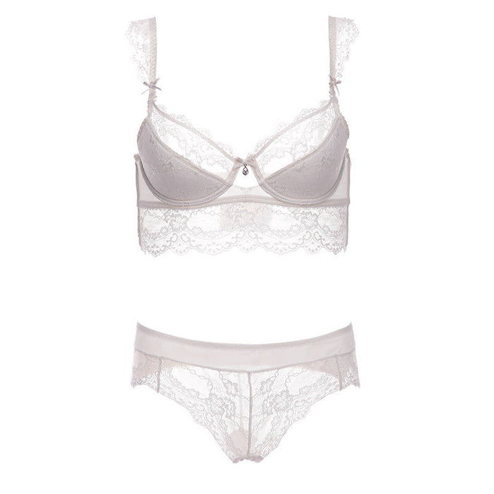 Kobiece Przezroczyste Koronkowe Biustonosze na Fiszbiny Lekkie Lingerie