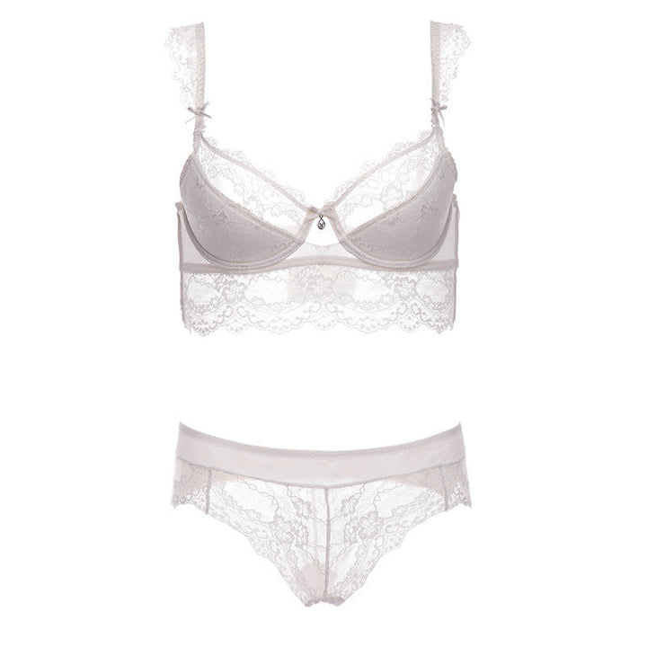 Kobiece Przezroczyste Koronkowe Biustonosze na Fiszbiny Lekkie Lingerie