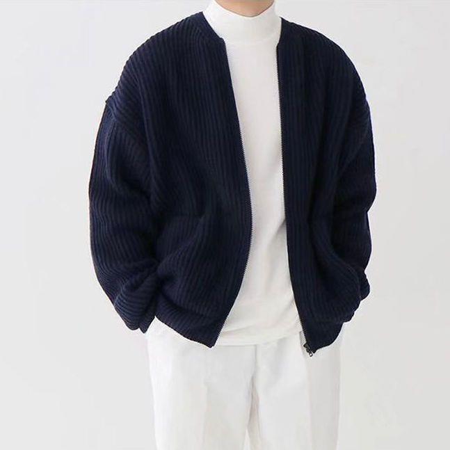 Męski sweter z wysokim kołnierzem – Ciepły, komfortowy, stylowy, casualowy, elegancki pulower