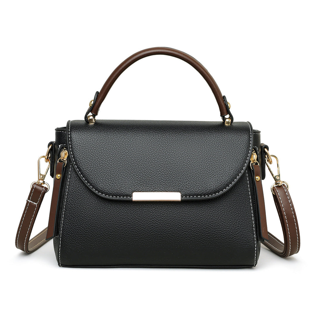 Kobieta strukturalna torebka crossbody z kontrastowym paskiem