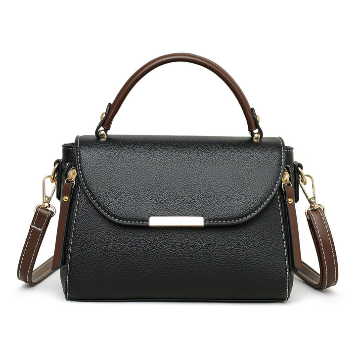 Kobieta strukturalna torebka crossbody z kontrastowym paskiem