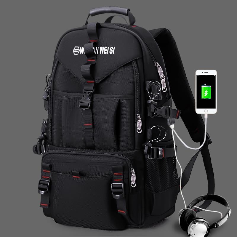 Męski plecak podróżny z wieloma kieszeniami na laptopa z portem USB