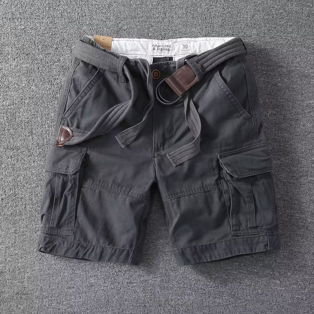Męskie Spodnie Cargo z Prania w Luźnym Kroju Streetwear