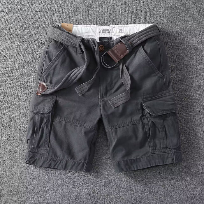 Męskie Spodnie Cargo z Prania w Luźnym Kroju Streetwear