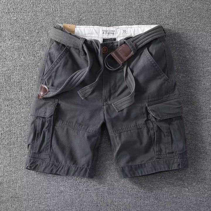 Męskie Spodnie Cargo z Prania w Luźnym Kroju Streetwear