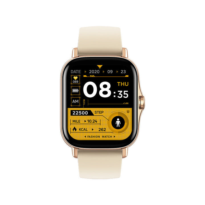Męski zegarek smartwatch z Bluetooth do rozmów w prostokątnym kształcie z funkcją śledzenia aktywności