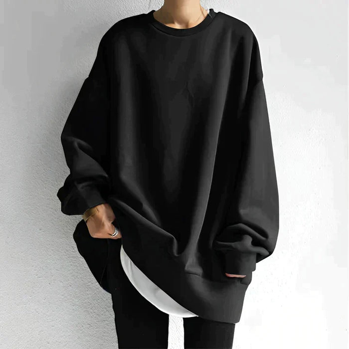 Damski sweter w rozmiarze plus z oversize’owym krojem – miękki, komfortowy, elegancki, luźny sweter