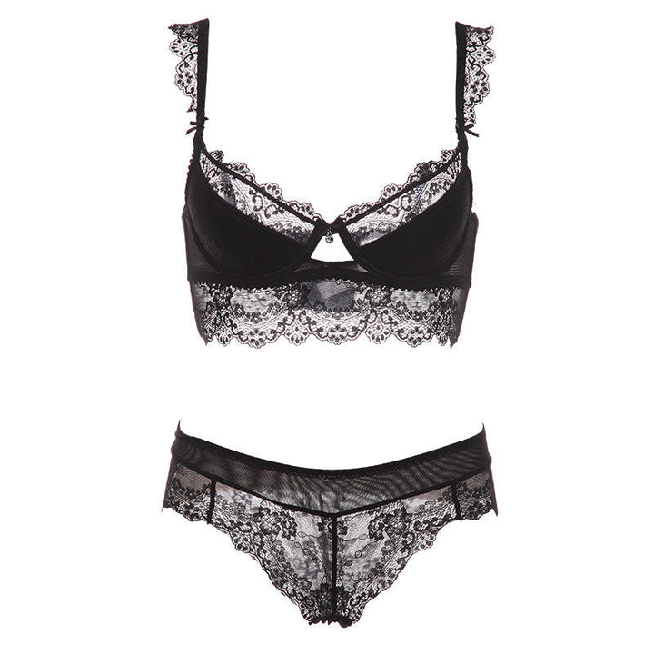Kobiece Przezroczyste Koronkowe Biustonosze na Fiszbiny Lekkie Lingerie