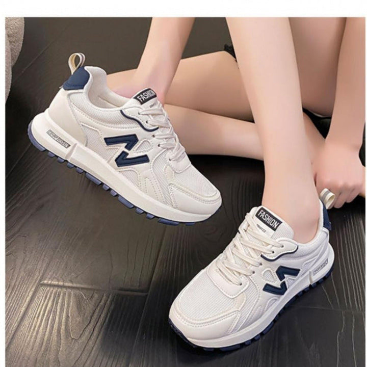 Damskie Chunky Mesh Trampki Lekkie Sneakersy na Sznurowadła