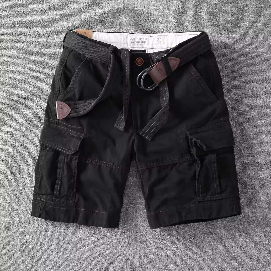 Męskie Spodnie Cargo z Prania w Luźnym Kroju Streetwear