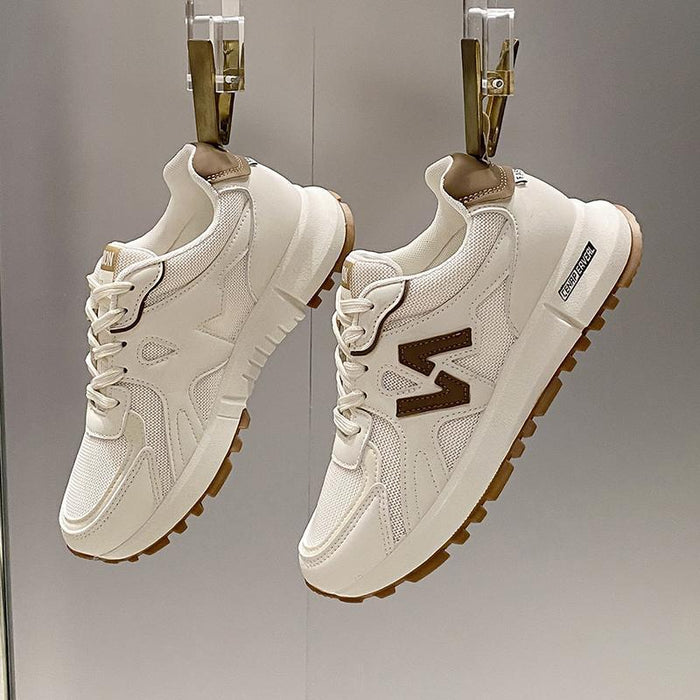Damskie Chunky Mesh Trampki Lekkie Sneakersy na Sznurowadła