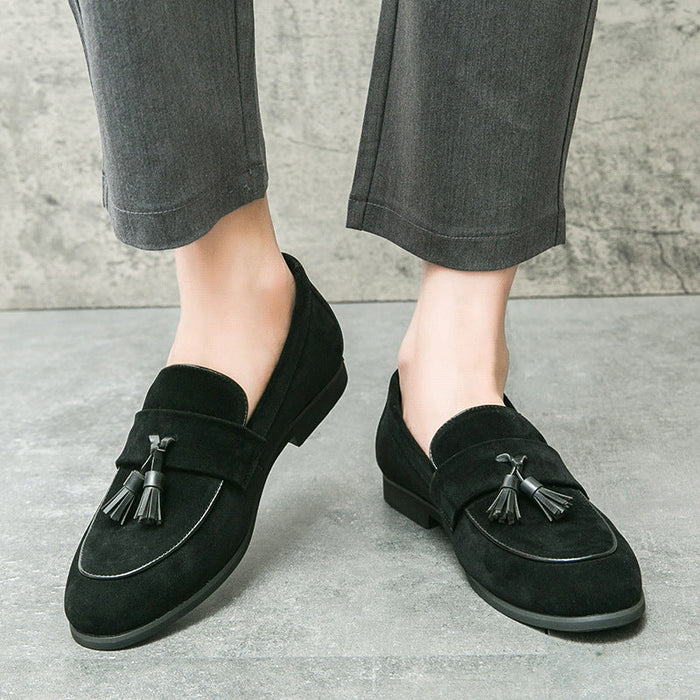 Męskie Mokasyny z Frędzlami Klasyczne Buty Smart Casual