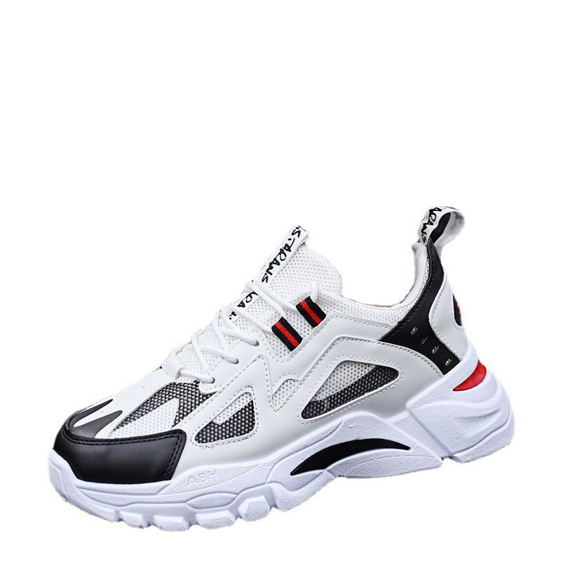 Męskie sneakersy z rzeźbioną podeszwą i warstwowym siateczkowym wierzchem