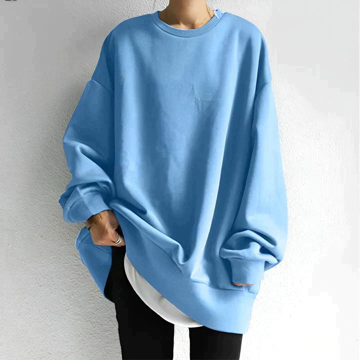Damski sweter w rozmiarze plus z oversize’owym krojem – miękki, komfortowy, elegancki, luźny sweter