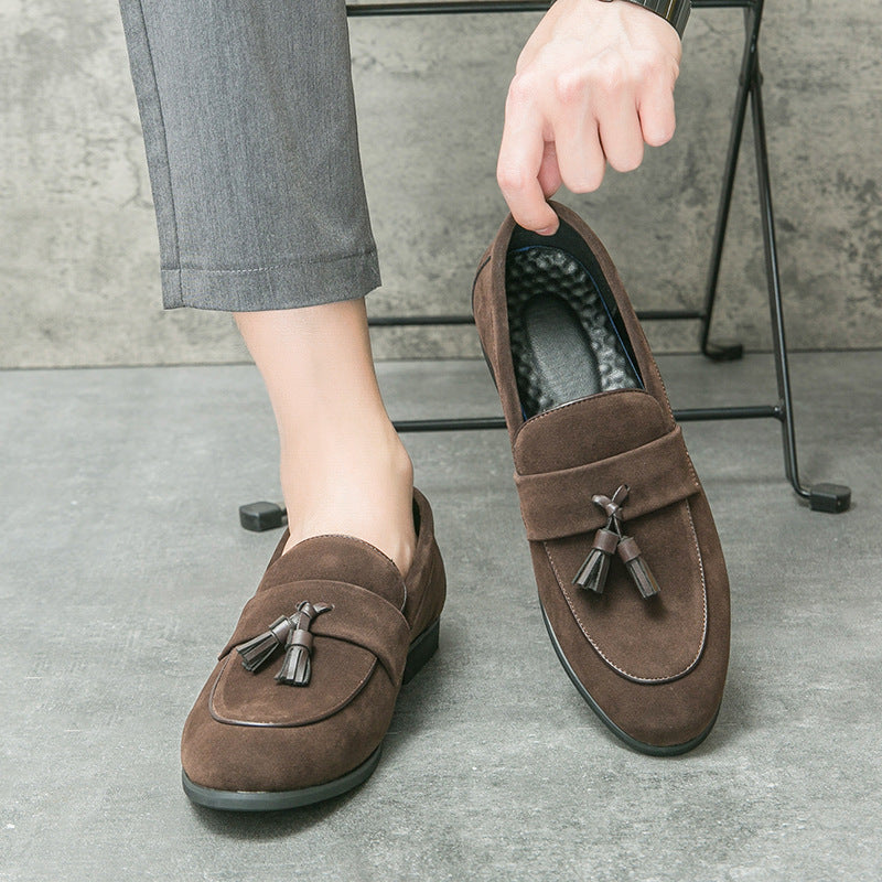 Męskie Mokasyny z Frędzlami Klasyczne Buty Smart Casual