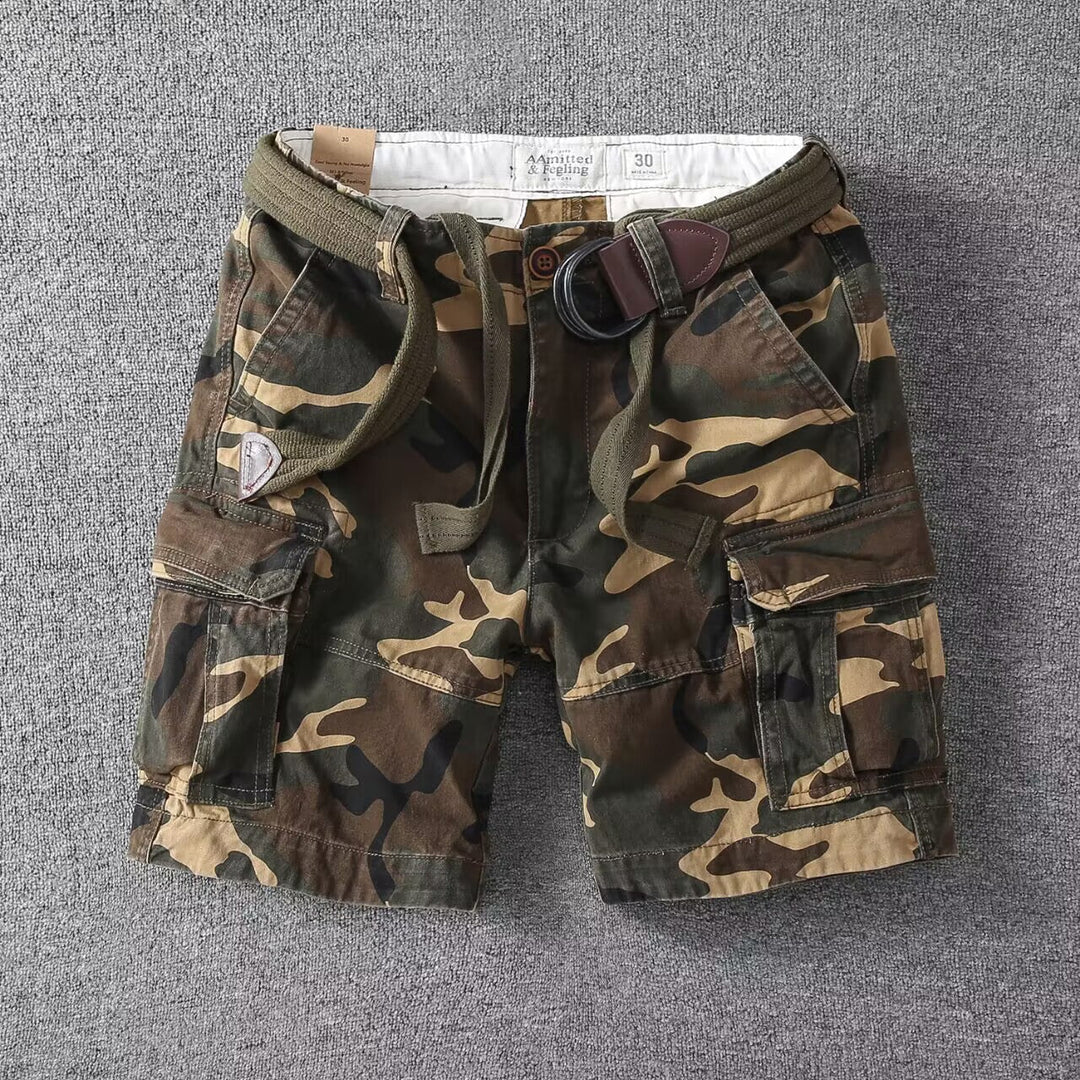 Męskie Spodnie Cargo z Prania w Luźnym Kroju Streetwear