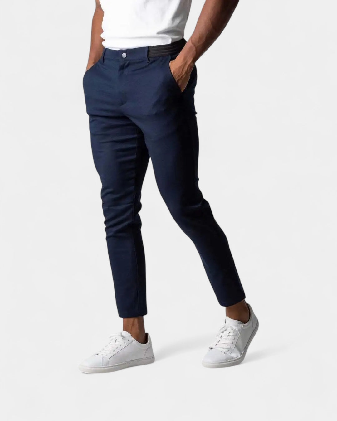 Męskie Spodnie Slim Stretch – Dopasowane Chinosy Smart-Casual do Biura i Codziennego Użytku