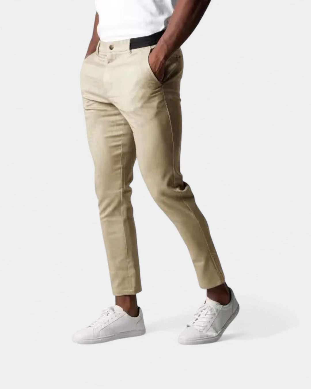 Męskie Spodnie Slim Stretch – Dopasowane Chinosy Smart-Casual do Biura i Codziennego Użytku