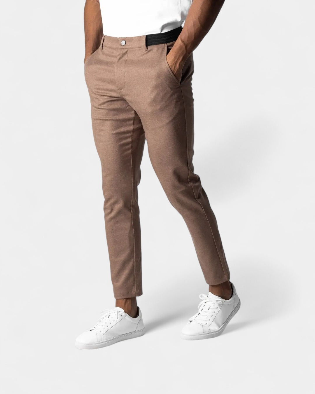 Męskie Spodnie Slim Stretch – Dopasowane Chinosy Smart-Casual do Biura i Codziennego Użytku