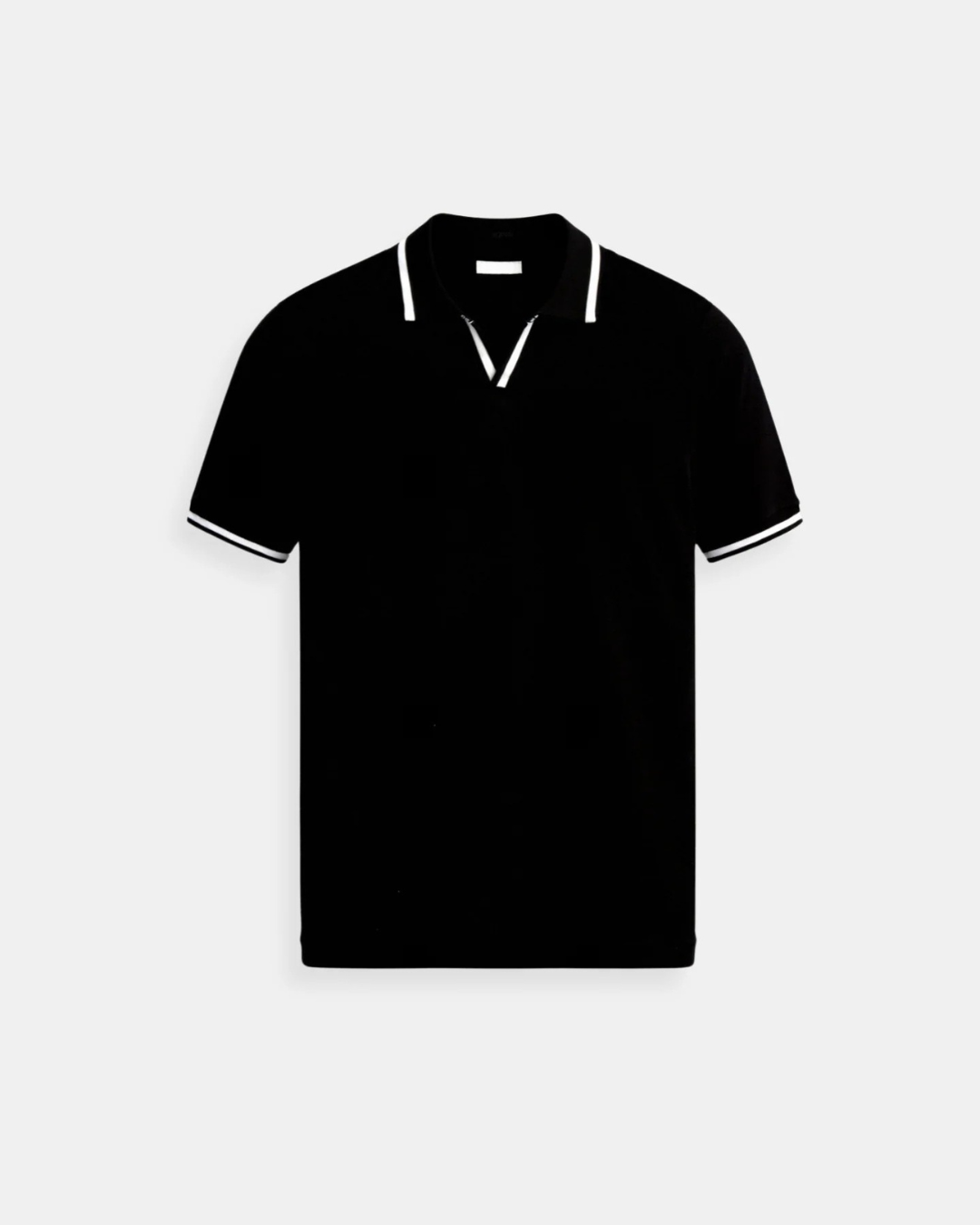 Męska koszulka polo z kontrastowym kołnierzykiem, krótki rękaw, lekka, oddychająca, stylowa, smart casual, nowoczesny krój